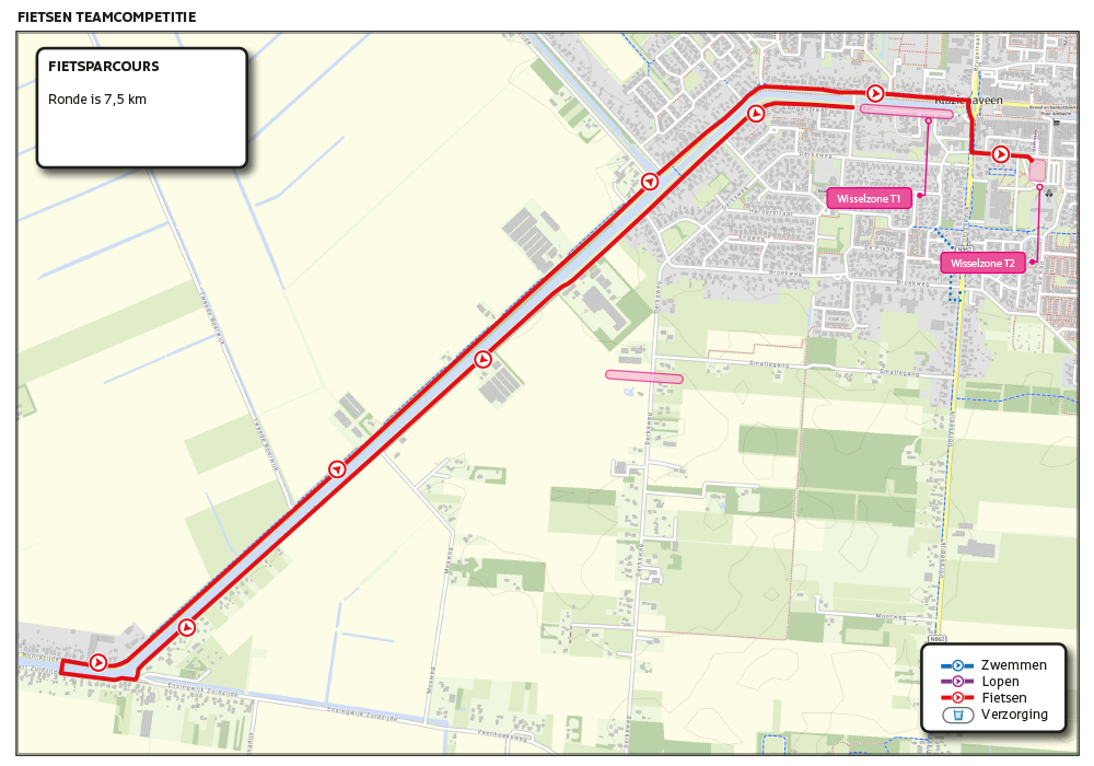 Teamcompetities Triathlon Klazienaveen Fietsen