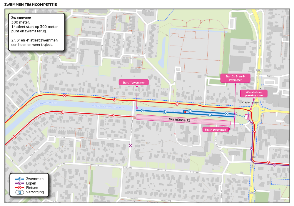 Teamcompetities Triathlon Klazienaveen Zwemmen